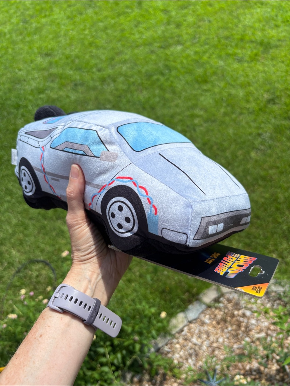 NEW DeLorean car Back To The Future Universal Studios Plush Squeaker Dog Toy - Picture 4 of 12